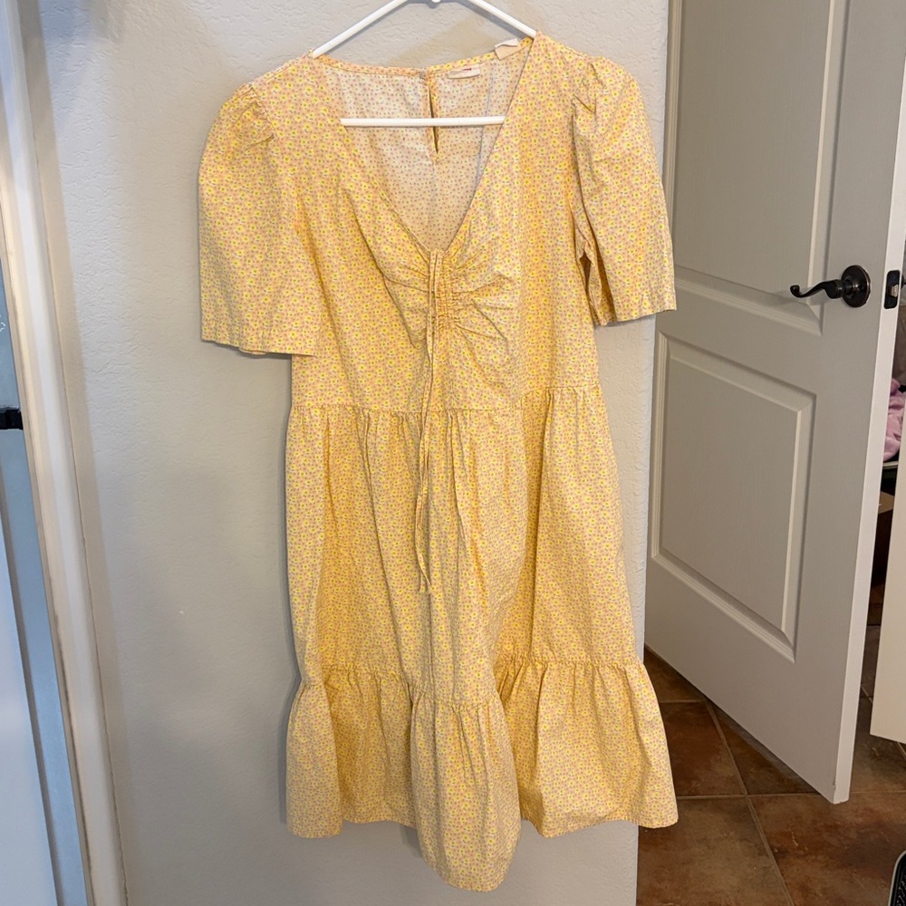 Levi's Yellow Floral Midi Dress